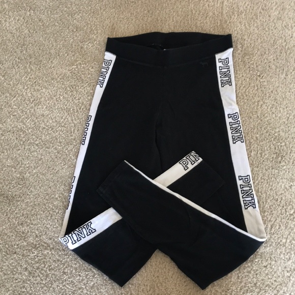 PINK Victoria's Secret Pants - Black and white cotton leggings